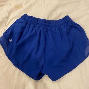 Lululemon Royal blue Hotty hot shorts